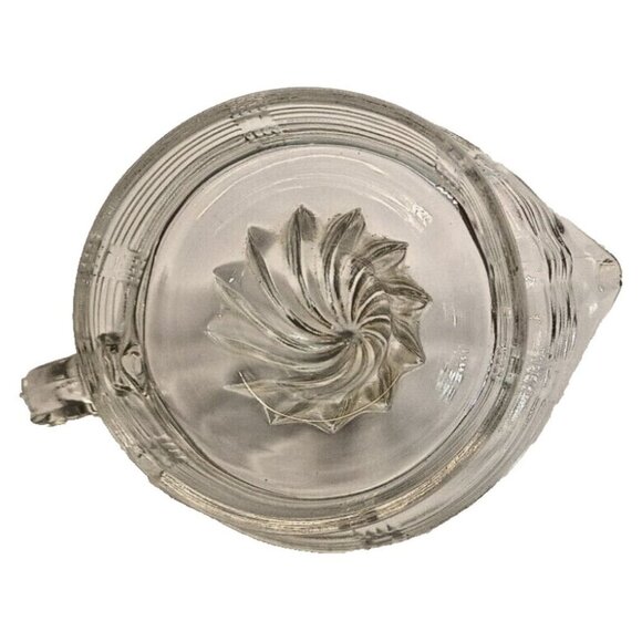 Vintage 8” Clear Ribbed GLASS CITRUS JUICER Orange Lemon Juice Reamer Squeezer - Picture 5 of 6